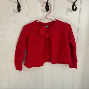 Beautifully vibrant red baby girl sweater! GAP. Excellent condition.